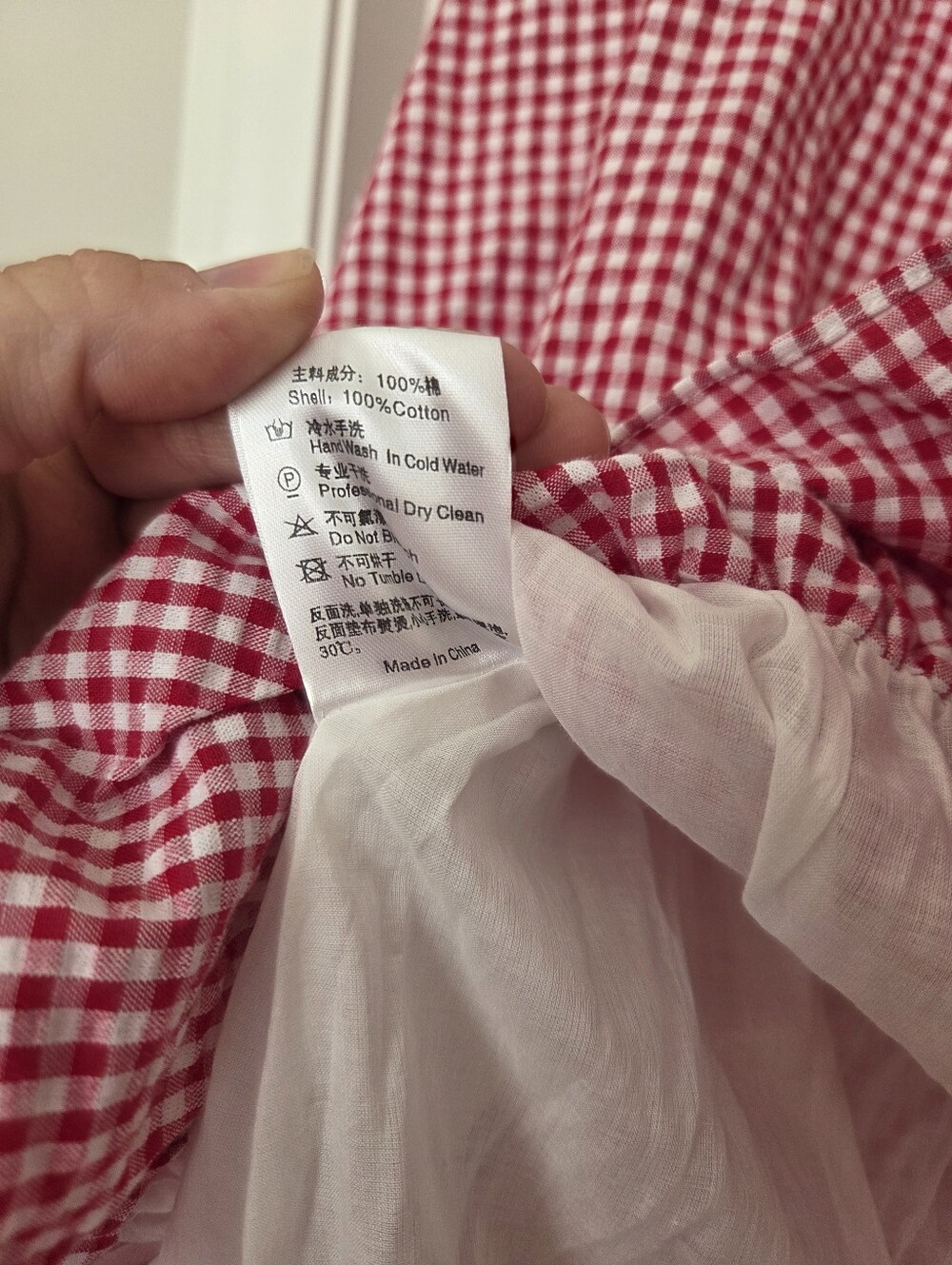 Unlogical Poem Cotton Red Gingham Victorian Inspired Pick Up Skirt Small To M - Picture 7 of 9